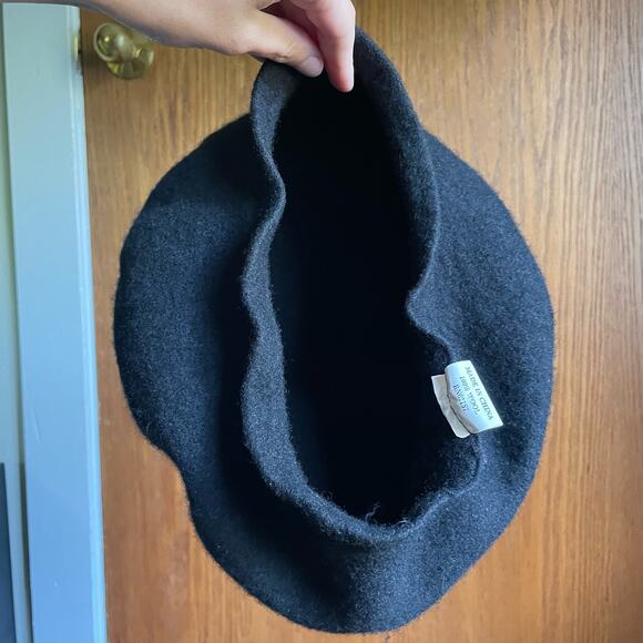 JHats 100% Wool Black Beret Parisian Twee Vintage Academia - Picture 2 of 7